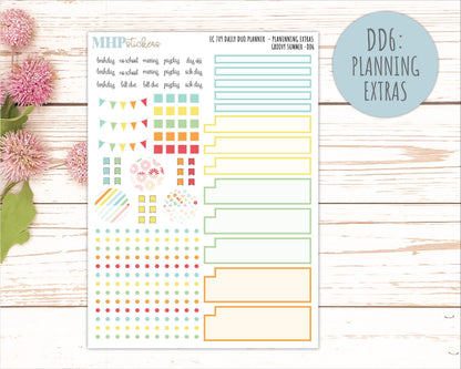 AUGUST Daily Duo Sticker Kit for 7x9 Erin Condren Planners. 2026 Collection "Hello Sunshine"|| ECDD