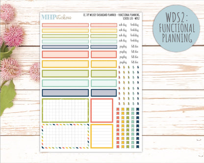 AUGUST & SEPTEMBER Daily Duo Sticker Kit for 7x9 Erin Condren Planners. 2026 Collection "School Life" || ECDD