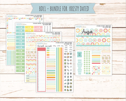 AUGUST 2026 Stickers for the Mae & Kristy Laurel Denise Planners "Hello Sunshine" || BB