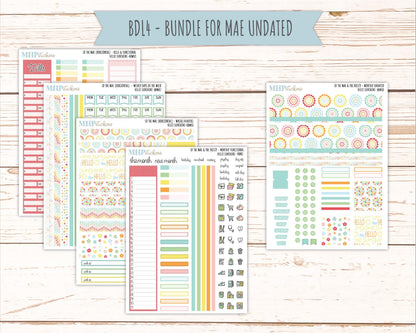 AUGUST 2026 Stickers for the Mae & Kristy Laurel Denise Planners "Hello Sunshine" || BB