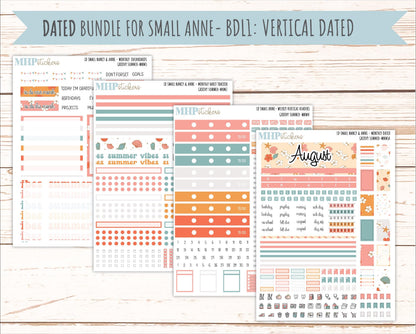 AUGUST 2026 Stickers for Small Nancy & Anne Laurel Denise Planners "Groovy Summer" || MN