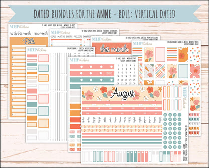 AUGUST 2026 Stickers for Large Nancy, Anne, & Billie Planners. Laurel Denise Planners "Groovy Summer" || OG