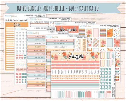 AUGUST 2026 Stickers for Large Nancy, Anne, & Billie Planners. Laurel Denise Planners "Groovy Summer" || OG