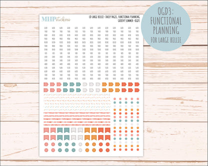 AUGUST 2026 Stickers for Large Nancy, Anne, & Billie Planners. Laurel Denise Planners "Groovy Summer" || OG
