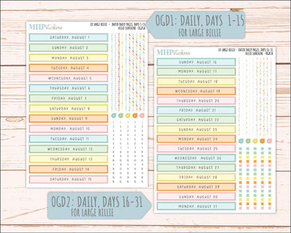 AUGUST 2026 Stickers for Large Nancy, Anne, & Billie Planners. Laurel Denise Planners "Hello Sunshine" || OG