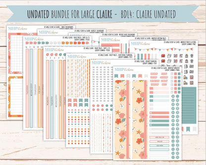 AUGUST 2026 Stickers for the Large Scout, Large Claire, and Large Luna Laurel Denise Planners "Groovy Summer" || PT