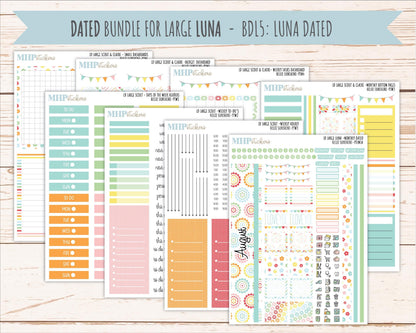 AUGUST 2026 Stickers for the Large Scout, Large Claire, and Large Luna Laurel Denise Planners "Hello Sunshine" || PT