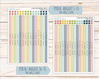 AUGUST and SEPTEMBER 2026 Stickers for the Large Scout, Large Claire, and Large Luna Laurel Denise Planners "School Life" || PT