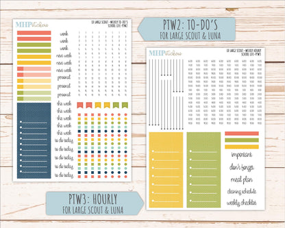AUGUST and SEPTEMBER 2026 Stickers for the Large Scout, Large Claire, and Large Luna Laurel Denise Planners "School Life" || PT