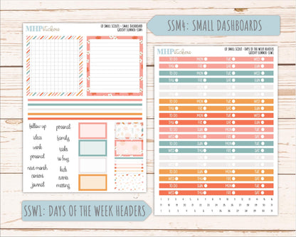 AUGUST 2026 Stickers for the Small Scout Planner. For Laurel Denise Planners. "Groovy Summer" ||SS