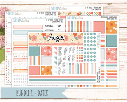 AUGUST Stickers for The Valerie Laurel Denise Planner "Groovy Summer" || TC