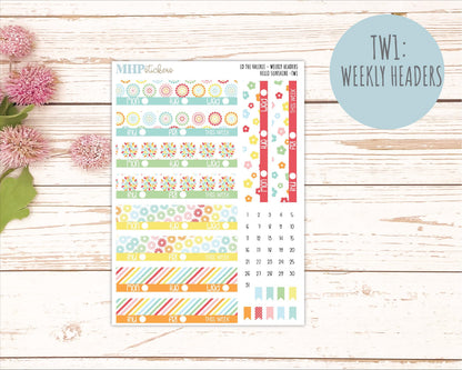 AUGUST Stickers for The Valerie Laurel Denise Planner "Hello Sunshine" || TC