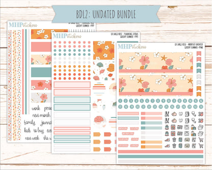 AUGUST 2026 Stickers for the Large Rose Laurel Denise Planner. "Groovy Summer" || PP
