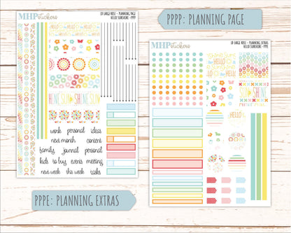 AUGUST 2026 Stickers for the Large Rose Laurel Denise Planner. "Hello Sunshine" || PP