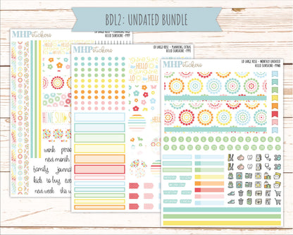 AUGUST 2026 Stickers for the Large Rose Laurel Denise Planner. "Hello Sunshine" || PP