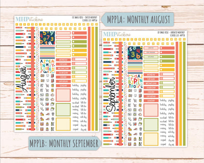 AUGUST & SEPTEMBER 2026 Stickers for The Small Rose Laurel Denise Planner. "School Life" || MPP