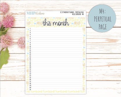AUGUST Monthly Kit for 7x9 Erin Condren Planners. 2026 Collection "Hello Sunshine" || ECM