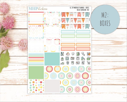 AUGUST Monthly Kit for 7x9 Erin Condren Planners. 2026 Collection "Hello Sunshine" || ECM