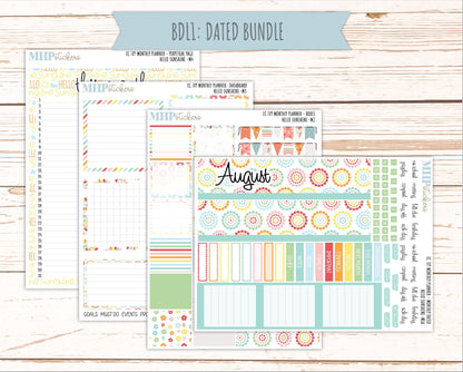 AUGUST Monthly Kit for 7x9 Erin Condren Planners. 2026 Collection "Hello Sunshine" || ECM