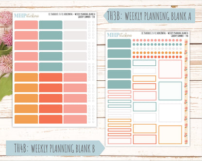 AUGUST Stickers for EC Teacher Lesson Planner - Horizontal Layout. 2026 Collection "Groovy Summer" || ECTH