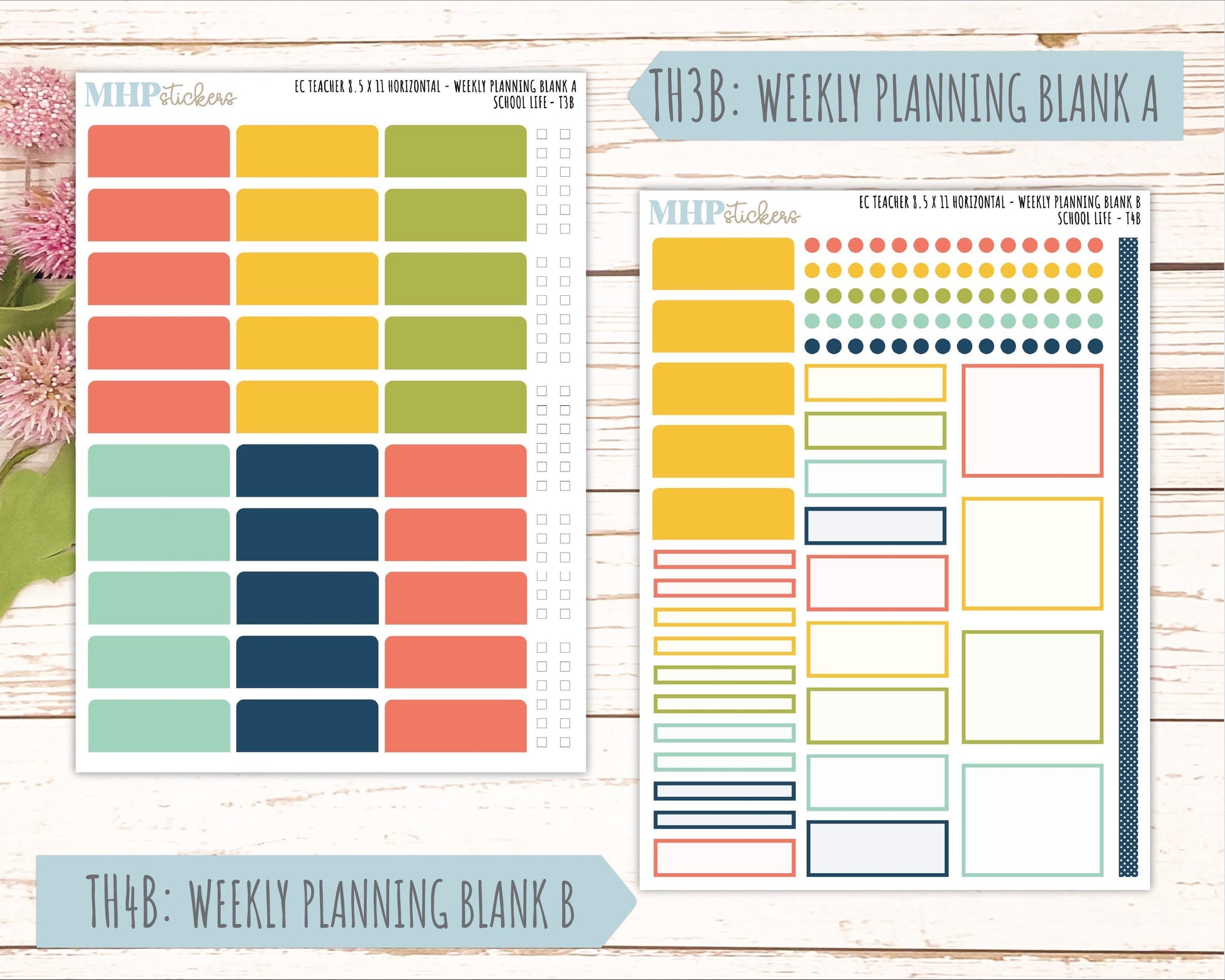 AUGUST & SEPTEMBER Stickers for Erin Condren Teacher Lesson Planner - Horizontal Layout. 2026 Collection "School Life" || ECTH