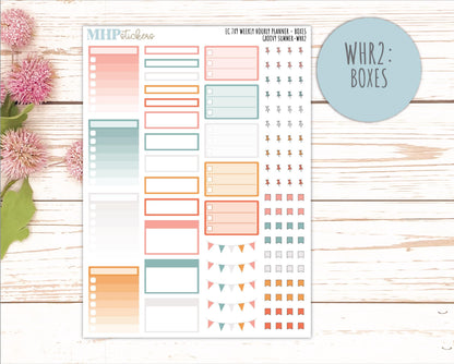AUGUST Weekly Hourly Planning Kits for 7x9 Erin Condren Planners. 2026 Collection "Groovy Summer" || ECWHR