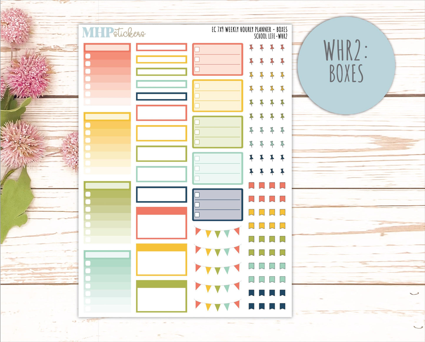 AUGUST & SEPTEMBER Weekly Hourly Planning Kits for 7x9 Erin Condren Planners. 2026 Collection "School Life" || ECWHR