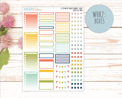AUGUST & SEPTEMBER Weekly Hourly Planning Kits for 7x9 Erin Condren Planners. 2026 Collection "School Life" || ECWHR