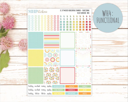 AUGUST Weekly Horizontal Planning Kit for 7x9 Erin Condren Planners. 2026 Collection "Hello Sunshine" || ECWH