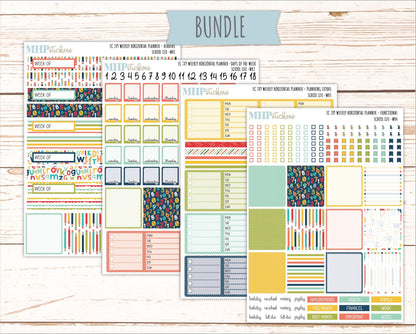 AUGUST & SEPTEMBER Weekly Horizontal Planning Kit for 7x9 Erin Condren Planners. 2026 Collection "School Life" || ECWH