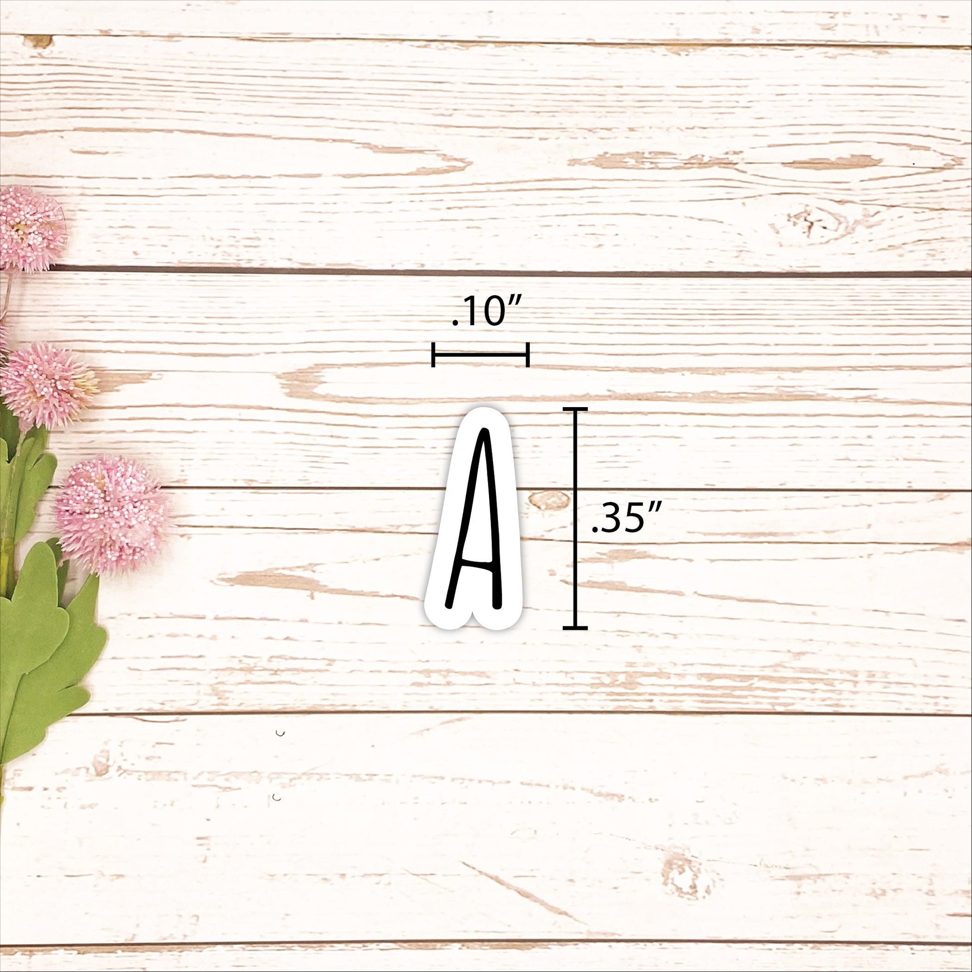 Single Letter Stickers - Medium Size Stickers || H607