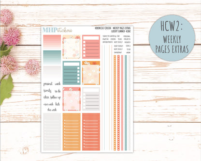 AUGUST 2026 Stickers for Hobonichi Cousin. A5 Planners "Groovy Summer" || HC