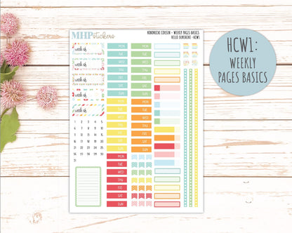 AUGUST 2026 Stickers for Hobonichi Cousin. A5 Planners "Hello Sunshine" || HC