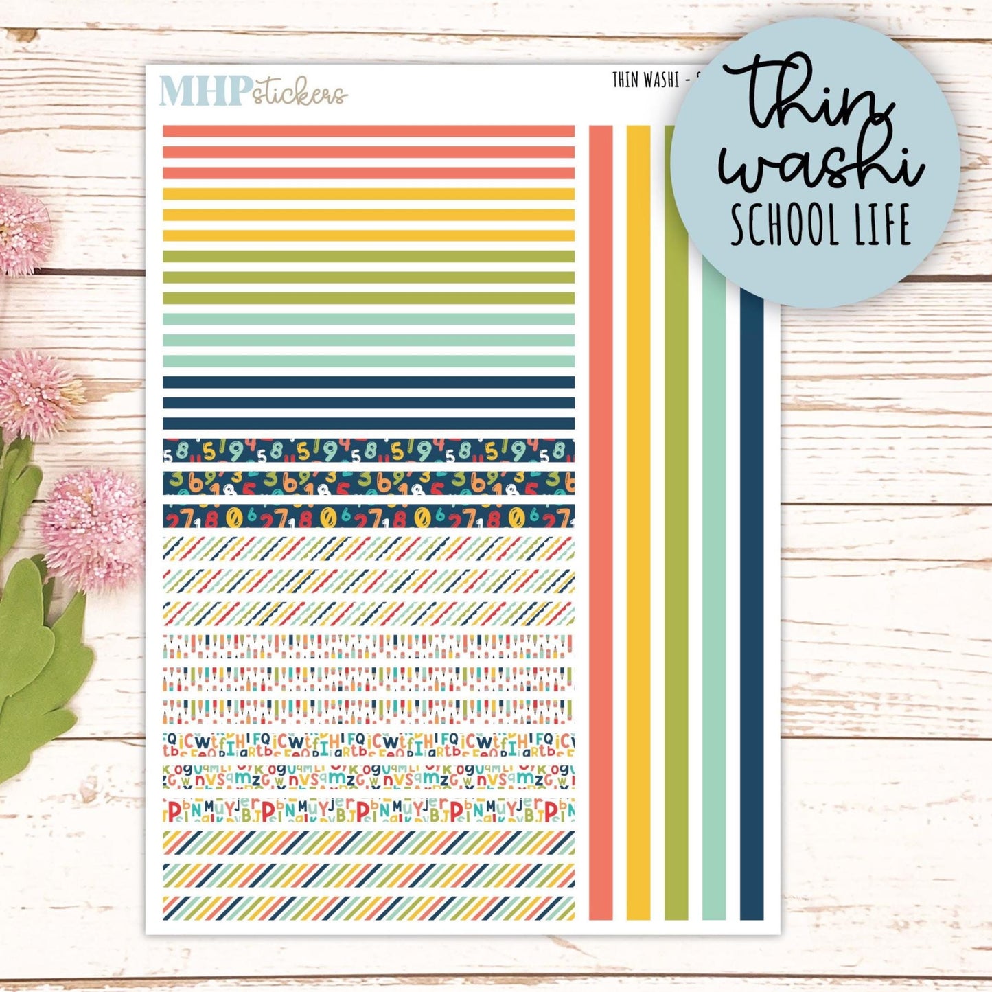 Thin Washi for Laurel Denise Planners. Planner Stickers SEPTEMBER'26 || LD406