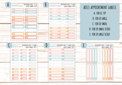 Basic Labels & Habit Trackers. ADD-Ons for Monthly Kits "Groovy Summer" || AOBL
