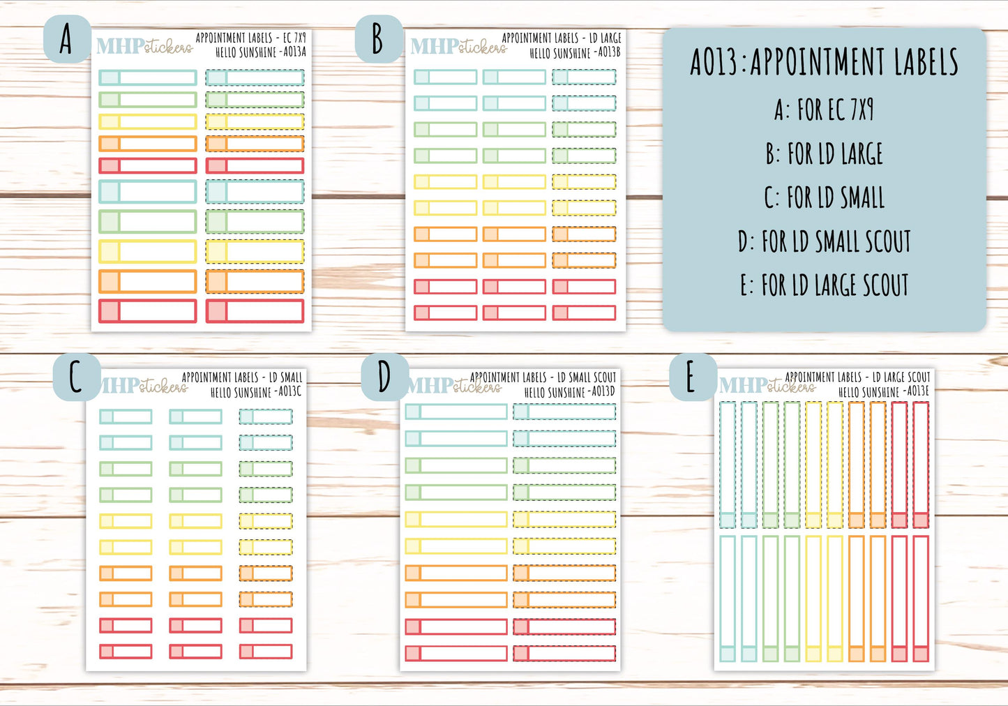 Basic Labels & Habit Trackers. ADD-Ons for Monthly Kits "Hello Sunshine" || AOBL