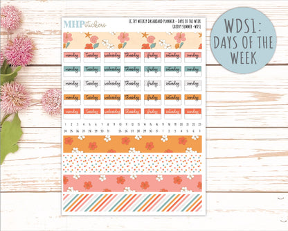 AUGUST Daily Duo Sticker Kit for 7x9 Erin Condren Planners. 2026 Collection "Groovy Summer"|| ECDD