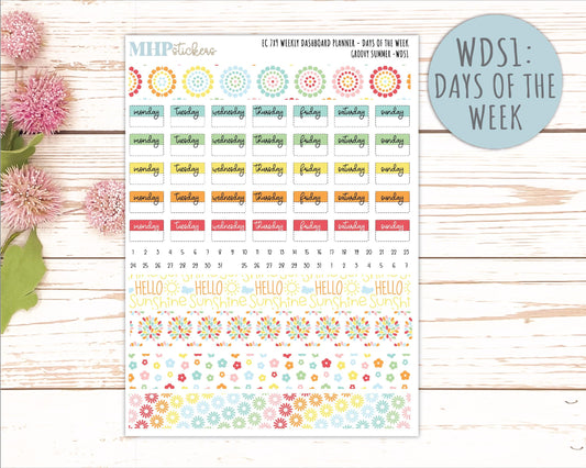 AUGUST Daily Duo Sticker Kit for 7x9 Erin Condren Planners. 2026 Collection "Hello Sunshine"|| ECDD