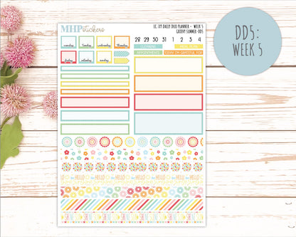 AUGUST Daily Duo Sticker Kit for 7x9 Erin Condren Planners. 2026 Collection "Hello Sunshine"|| ECDD