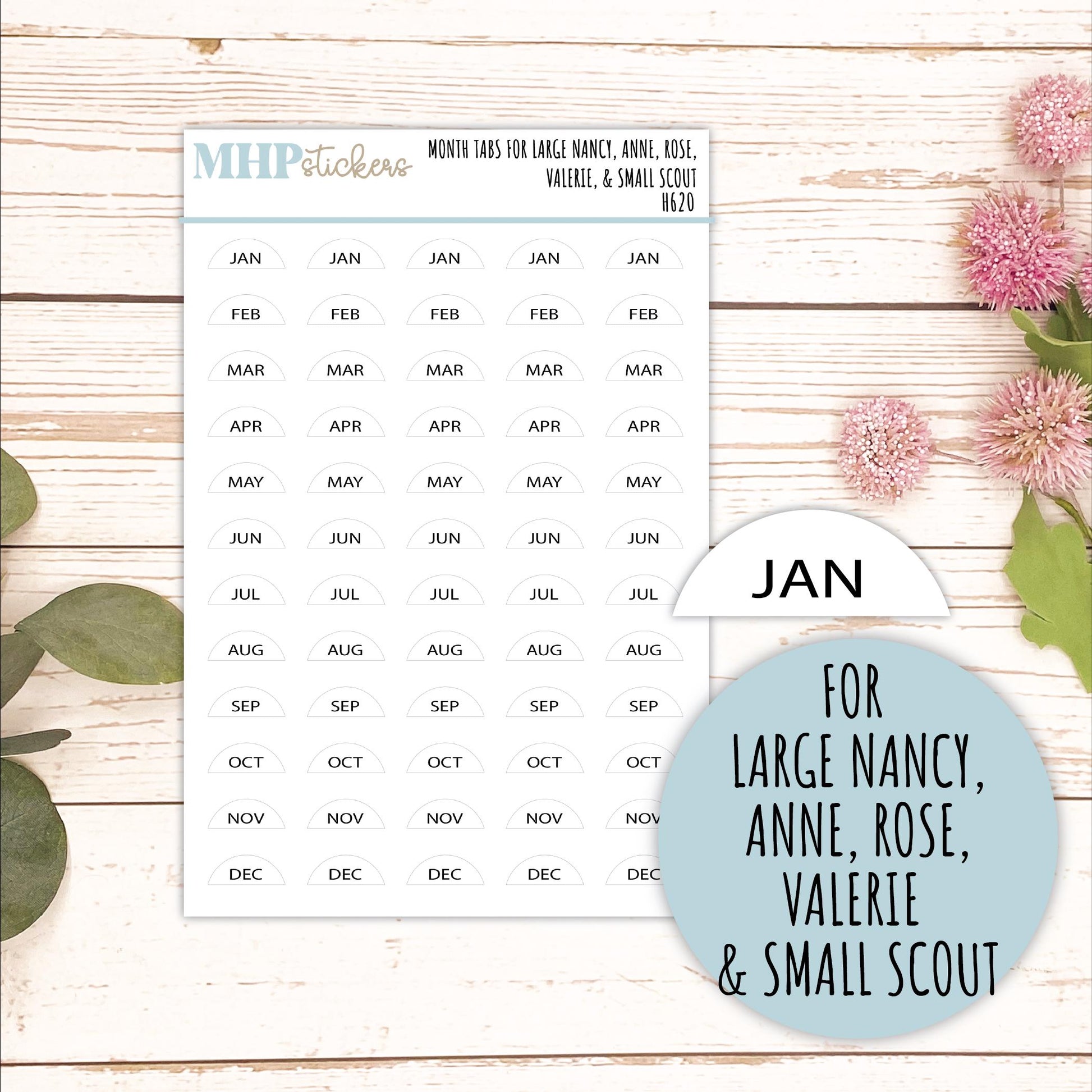 Month Tabs for Laurel Denise Planners || TAB
