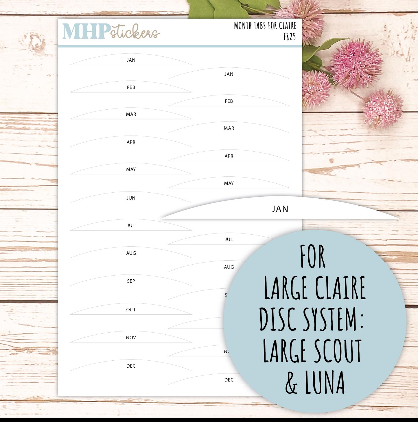 Month Tabs for Laurel Denise Planners || TAB