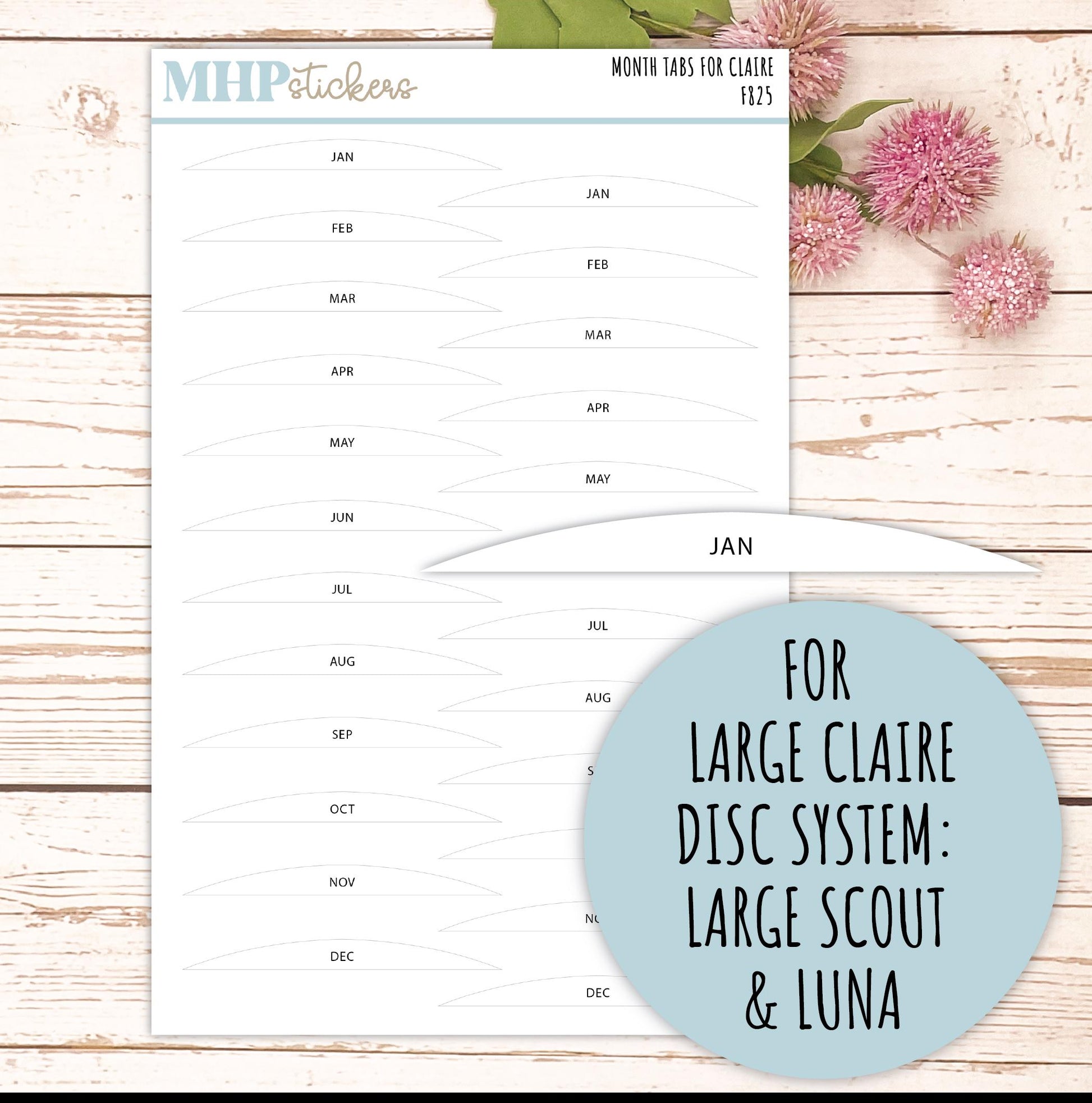 Month Tabs for Laurel Denise Planners || TAB