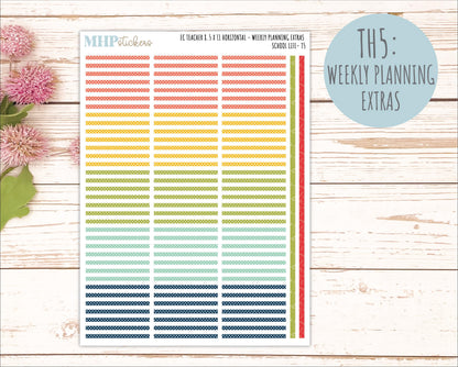 AUGUST & SEPTEMBER Stickers for Erin Condren Teacher Lesson Planner - Horizontal Layout. 2026 Collection "School Life" || ECTH