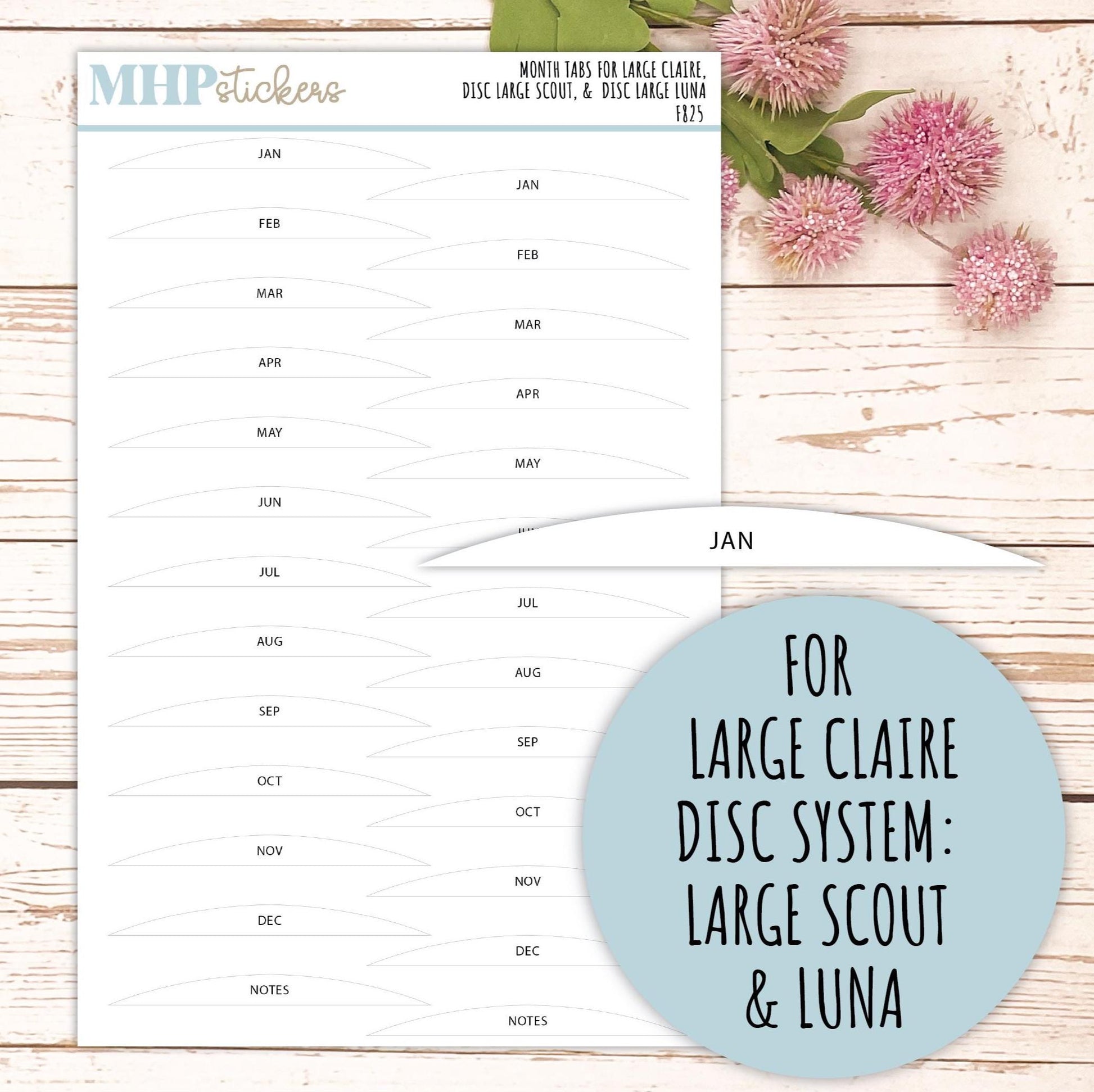 Month Tabs for Laurel Denise Planners || TAB