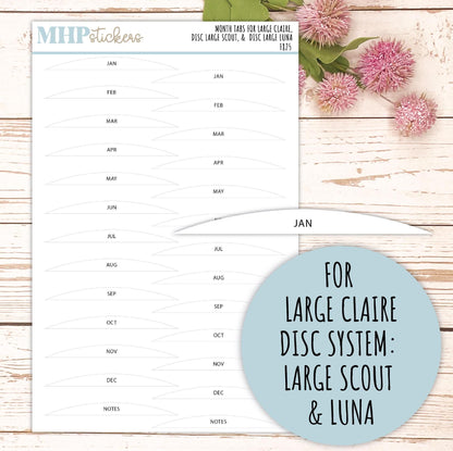 Month Tabs for Laurel Denise Planners || TAB