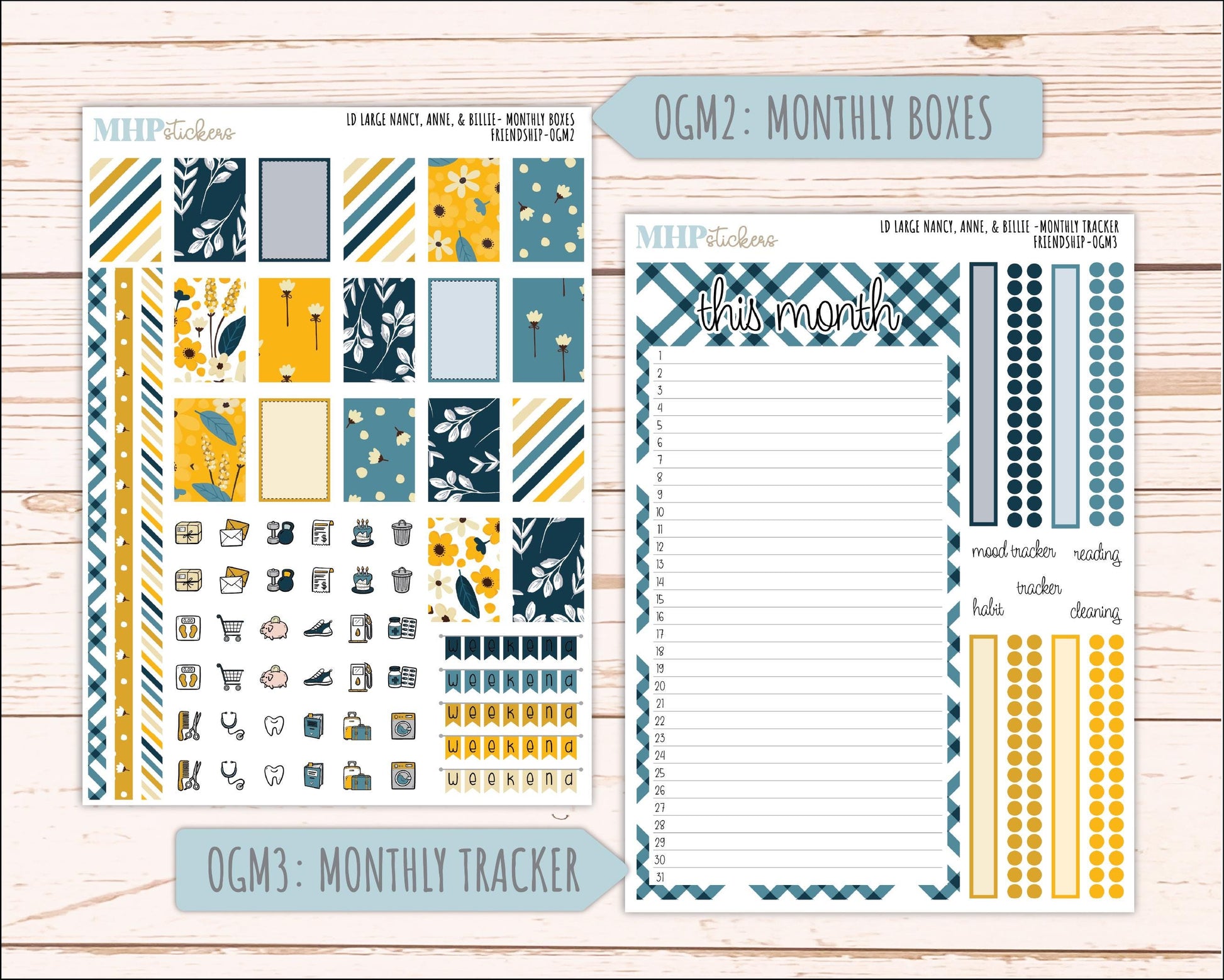 SEPTEMBER 2026 Stickers for Large Nancy, Anne, & Billie Planners. Laurel Denise Planners. "Friendship" || OG