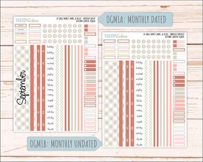 SEPTEMBER 2026 Stickers for Large Nancy, Anne, & Billie Planners. Laurel Denise Planners. "Autumn Garden" || OG