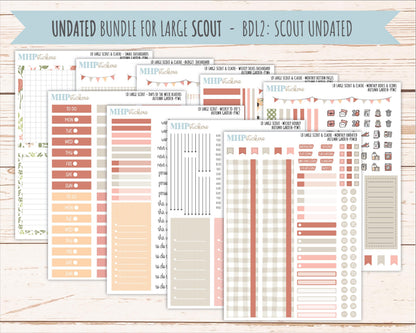 SEPTEMBER 2026 Stickers for the Large Scout, Large Claire, and Large Luna Laurel Denise Planners "Autumn Garden" || PT