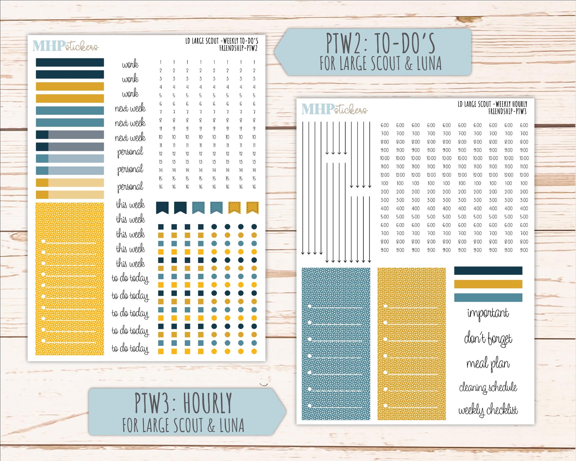 SEPTEMBER 2026 Stickers for the Large Scout, Large Claire, and Large Luna Laurel Denise Planners "Friendship" || PT