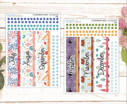 2025 Monthly Headers Set for The Valerie Laurel Denise Planners || LD418